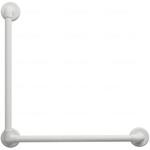 BAUHAUS 32ソフトアクアレール L型ハンド ホワイト Φ32×600×800 マツ六