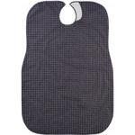 お徳用2枚組まごころ食事用エプロン チェックブラック ウェルファン