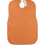 お徳用2枚組まごころ食事用エプロン 格子オレンジ ウェルファン