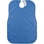 まごころ食事用エプロン 格子ブルー ウェルファン