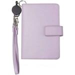 通院手帳小銭入れ&リールストラップ付 パープル ファイン