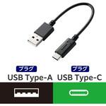 USBケーブル A-C USB2.0準拠 認証品 タイプC スマートフォン タブレット エレコム