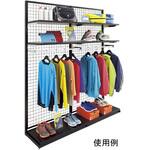 61-760-94-1 【什器セットまるごと購入】 SF強化型片面タイプ W90×H210cm ブラック 2連結セット アズワン