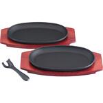 Sマルチステーキ皿 2P 池永鉄工