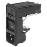 KD14.1101.109 IECコネクタ C14 オス スナップイン 10A 5 x 20mm SCHURTER