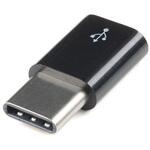 PRT-18015 Raspberry Pi Micro USB to USB-C Adapter - Black SPARKFUN