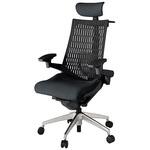 アクト2 背エラストマー 4D可動肘 クロス張りヘッドサポート付 ランバーサポート付 ハンガー付 アルミミラー脚 <配送時組立サービス付> イトーキ