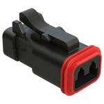 AT06-2S-MM01BLK ケーブルコネクタ 2極 メス 自動車用コネクタ 1袋 5個入 AMPHENOL