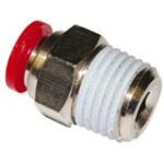 C01251218 ハーフユニオン形エア継手 コネクタA：R 1/8 オス コネクタB：プッシュイン12 mm チューブねじ込み 1袋 10個入 NORGREN