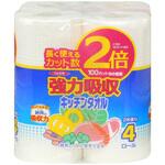 2111060 フェルミ強力吸収キッチンタオル 2倍巻 1パック 4ロール入 リズム