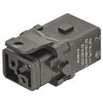 9100022701 ヘビーデューティコネクタ Han 1A シリーズ メス 2極 10A 230 V、400 V 1A 09100022700 ハーティング