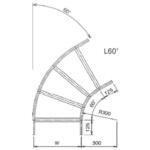 アルミニウム製 ケーブルラック 60°型分岐ラック カナフジ電工