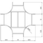 アルミニウム製 ケーブルラック X型分岐ラック カナフジ電工