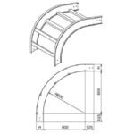 アルミニウム製 ケーブルラック イン、アウト併用ベンドラック カナフジ電工