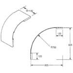 アルミニウム製 ケーブルラックカバー アウトサイド・ベンドカバー(100mm用) カナフジ電工