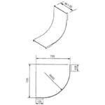 アルミニウム製 ケーブルラックカバー インサイド・ベンドカバー カナフジ電工