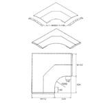 ケーブルラック用カバー LA型分岐山型カバー カナフジ電工