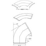 ケーブルラック用カバー LB60°型分岐山型カバー カナフジ電工