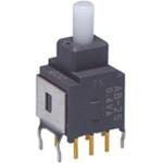 AB-25AB 押しボタンスイッチ 0.4 VA @ 28 V ac/dc モーメンタリ PCB 双極双投 DPDT NKKスイッチズ(日本開閉器)