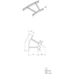 スチール製 ケーブルラック 水平曲りラック30° カナフジ電工