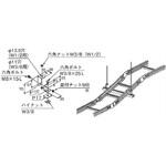 スチール製 ケーブルラックパーツ ハイダフター用傾斜吊り金具(D型) カナフジ電工