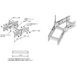 スチール製 ケーブルラックパーツ 子桁水平自在接続金具 カナフジ電工