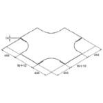 ステンレス製 ケーブルラックパーツ X型カバー カナフジ電工