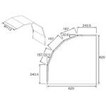 ステンレス製 ケーブルラックパーツ アウトサイド・ベンドカバー(SH用) カナフジ電工