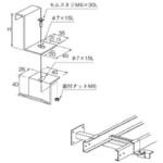 ステンレス製 ケーブルラックパーツ アングル用固定金具(C型) カナフジ電工