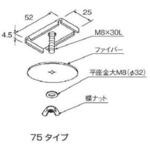 ハイダクト(配線ダクト) 器具取付金具(開口部下向用) カナフジ電工