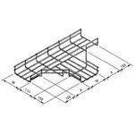 ワイヤーメッシュラック T型分岐ラック カナフジ電工