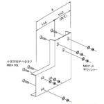 冷媒管ラック用パーツ 90°曲り接続金具 カナフジ電工