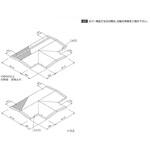 冷媒管ラック用山型カバー 縞鋼板水平T分岐山型カバー カナフジ電工
