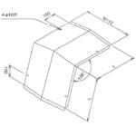 冷媒管ラック用山型カバー 垂直D型(45°)山型カバー カナフジ電工