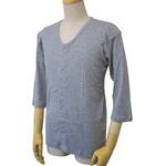 紳士前開き七分袖シャツ プラスチックホック式 ウエル