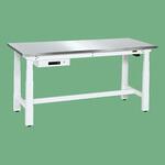 電動昇降作業台(重量タイプ/耐荷重250kg/ステンレスカブセ天板/H630～1280/引出付) サカエ