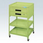 スペシャルワゴン(軽量/ナイロンウレタン車/引出し2段カギ付き) サカエ