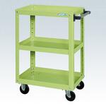 スーパーワゴン(ゴム車/H880/3段/プレート式キャスター) サカエ