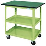 スーパーワゴン(高さ調整タイプ/ゴム車/天板付) サカエ