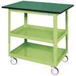 スーパーワゴン(高さ調整タイプ/ナイロンウレタン車/天板付) サカエ