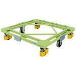 自在移動回転台車(700kg/巻き込み防止カバー付き) サカエ