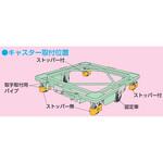 自在移動回転台車(700kg/フットブレーキ/巻き込み防止カバー付き) サカエ