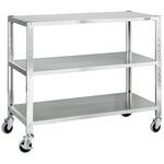 ステンレスサカエキャスターラック(H1013/天地3段/ナイロンウレタン車仕様) サカエ