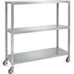 ステンレスサカエキャスターラック(H1313/天地3段/SUS430/ナイロンウレタン車仕様) サカエ