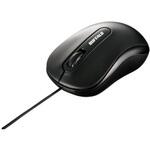 BSMOU050MBKZ 有線 光学式マウス 3ボタンタイプ Mサイズ ブラック BUFFALO(バッファロー)