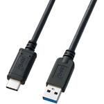 KU31-CA10 USB3.1 Gen2 TypeC - A ケーブル サンワサプライ ブラック色 金メッキピン 10Gbps - 【通販モノタロウ】