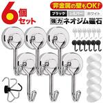 マグネット フック 6個セット トライメイト