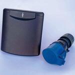 パワーインレット121(色：黒)ソケット付 カーク産業