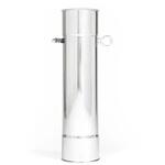 薪ストーブ煙突80Φフランジ・ダンパー付ボトム (325mm) Mt.SUMI(マウントスミ)