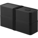 バルブ付き密閉ランチボックス タワー 2段 スリム ブラック 山崎実業